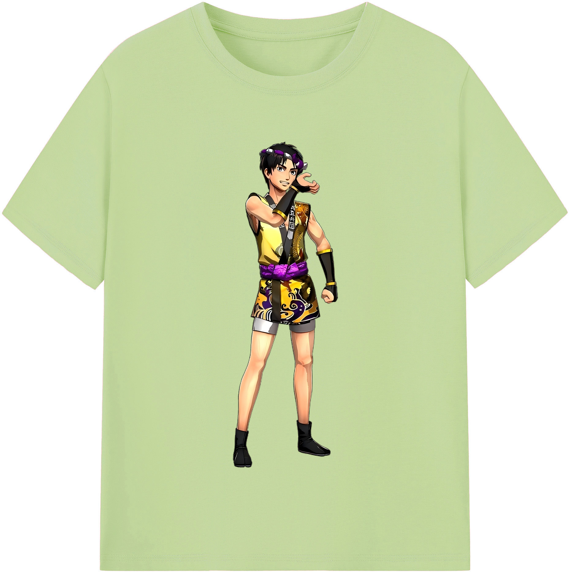（画像用） 進撃の巨人 リヴァイ·アッカーマン Attack on Titan Levi Ackerman 綿100％半袖Tシャツ（フロントプリント）
